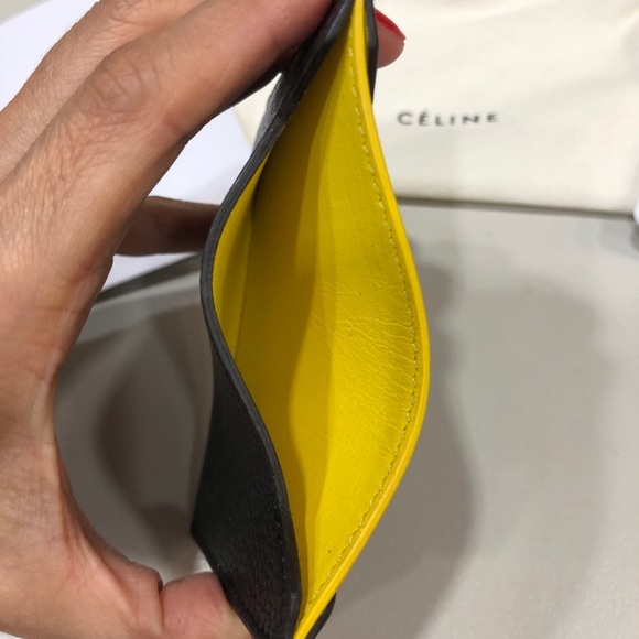 Celine dual color leather card case wallet - Picture 6 of 7